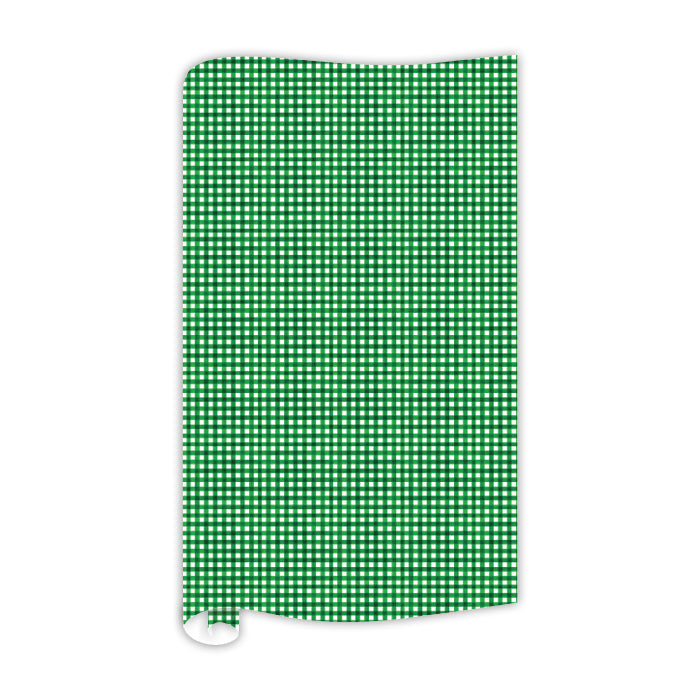 Dark Green Gingham Gift Wrap