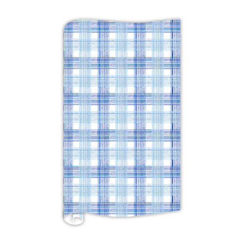 Blue Wiggle Plaid Gift Wrap