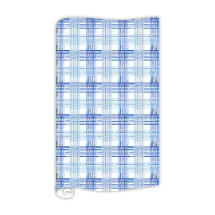 Blue Wiggle Plaid Gift Wrap