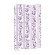 Garden Party Lavender Floral Stripe Wrapping Paper