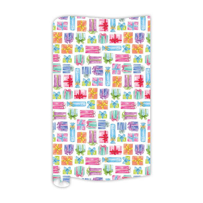 Bright Birthday Wrapped Packages Wrapping Paper
