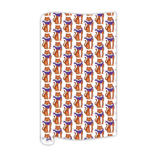 Orange & Purple Tiger Gift Wrap