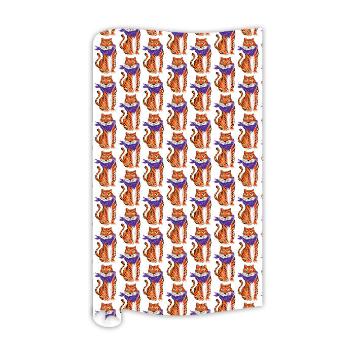 Orange & Purple Tiger Gift Wrap