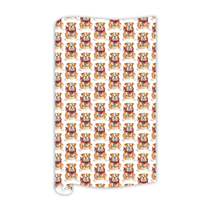 Maroon Bulldog Gift Wrap