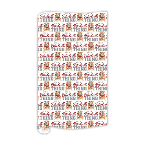 It's A Starkville Thing Bulldog Gift Wrap