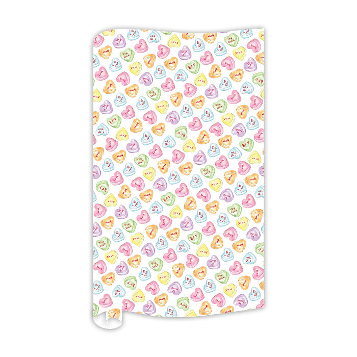 Colorful Candy Conversation Hearts Wrapping Paper
