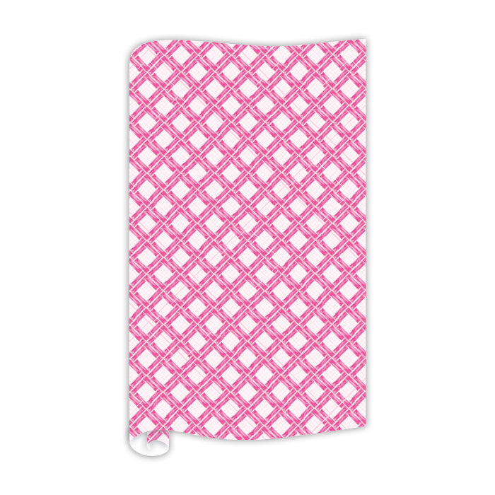 Hot Pink Interlocking Bamboo Wrapping Paper