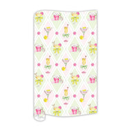 Tennis Argyle Cocktail Pattern Gift Wrap