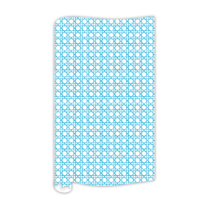 Turquoise Cane Trellis Wrapping Paper