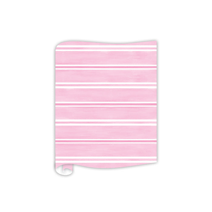 Watercolor Stripes Pink Table Runners