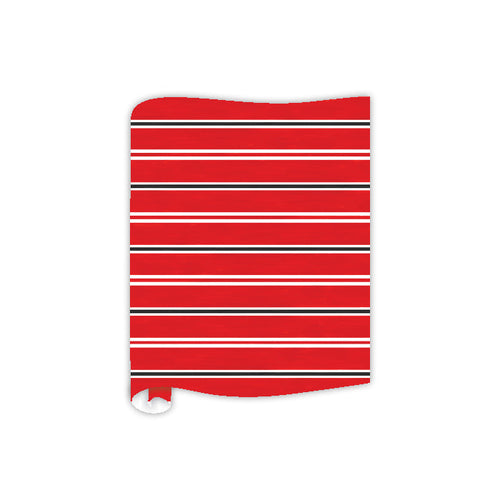 Red-And-Black Stripe Table Runner