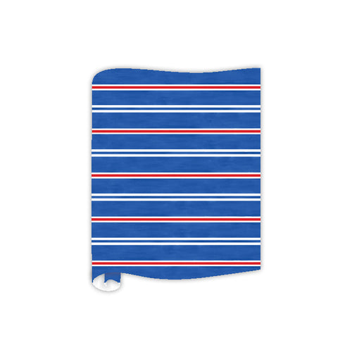 Blue And Red Stripe Table Runner