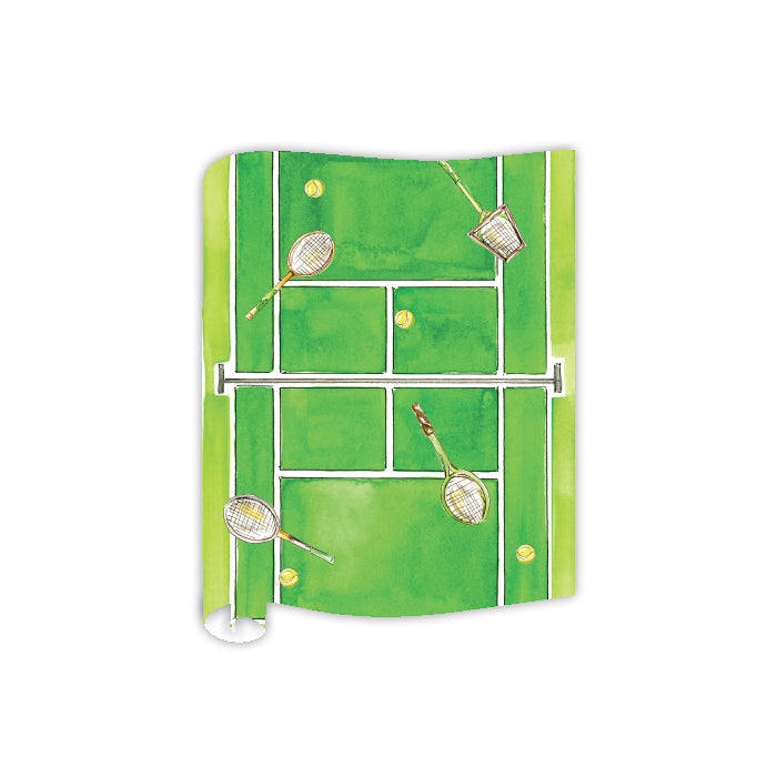 Hand Painted Tennis Courts Table Runner