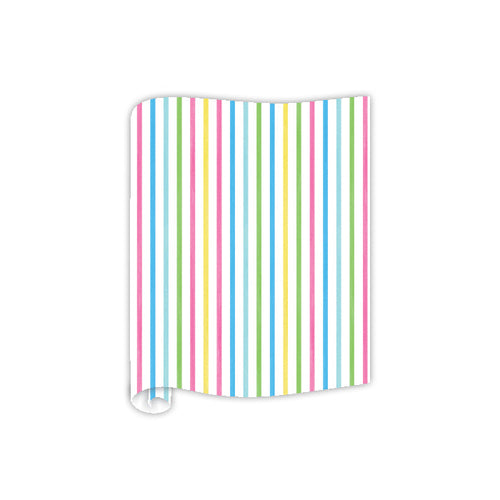 Handpainted Bright Colorful Stripes Table Runner