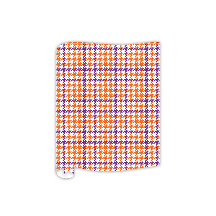 Orange & Purple Houndstooth Table Runner