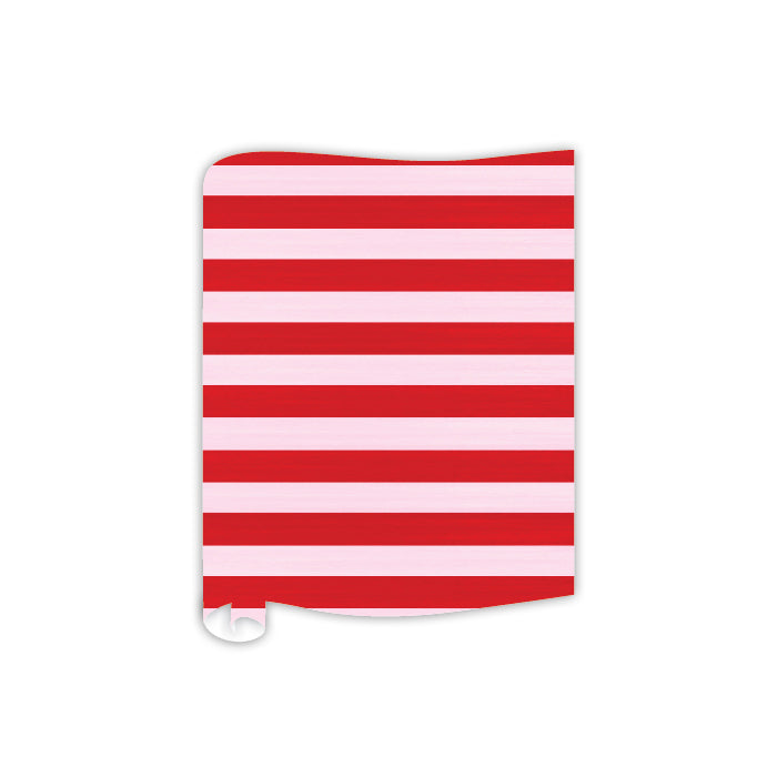 Red and Light Pink Stripes Table Runner
