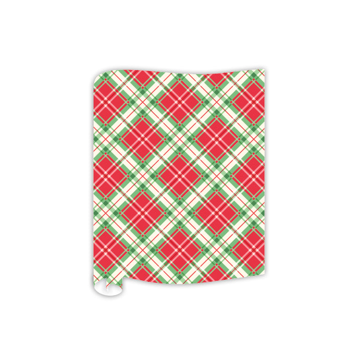 Lauren Dunn Bright Red and Green Christmas Plaid Table Runners