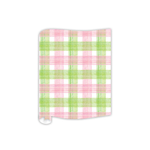 Pink & Green Wicked Plaid Table Runner