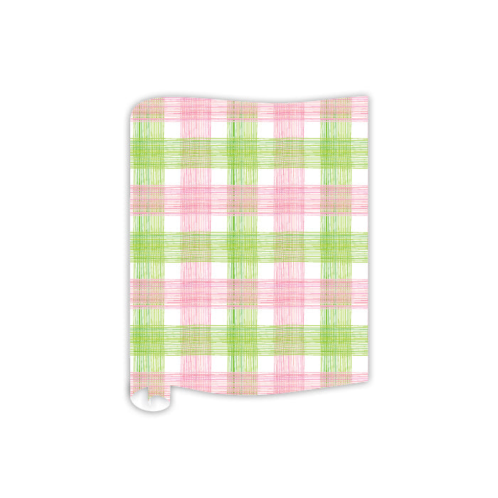 Pink & Green Wicked Plaid Table Runner