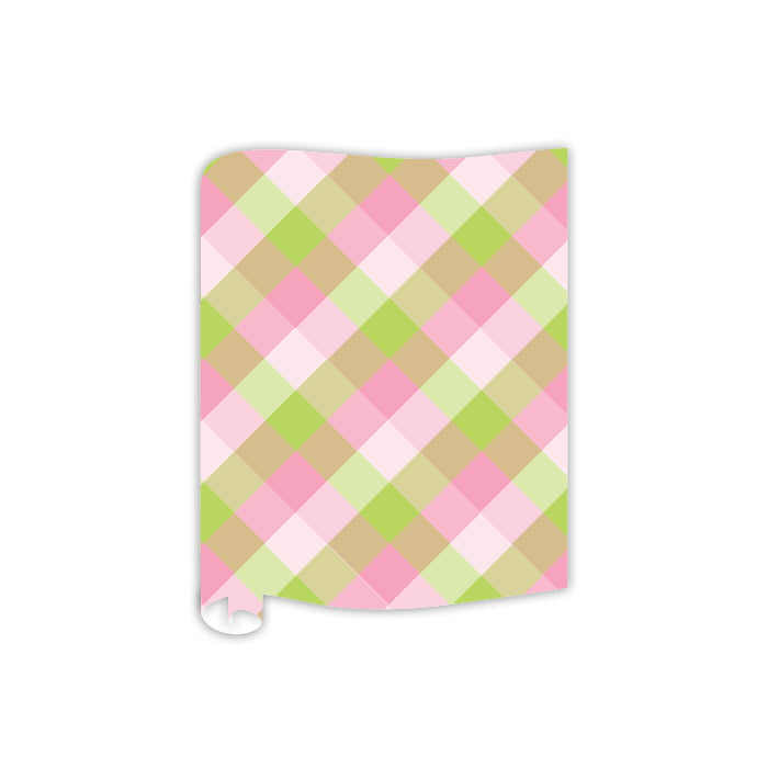 Pink & Green Wicked Buffalo Check Table Runner