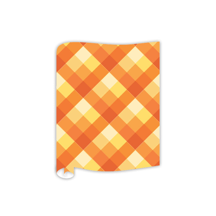 Multi Orange Buffalo Check Table Runner