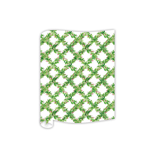 Holly with Berries Trellis Table Runner