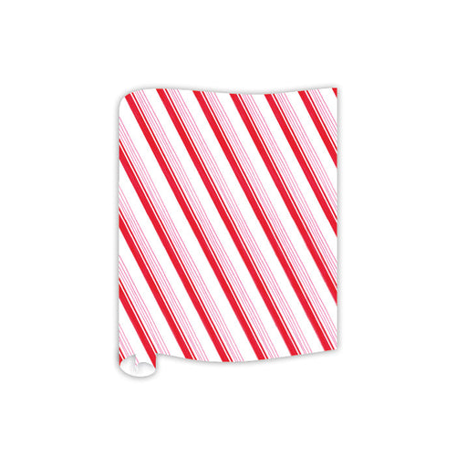 Diagonal Red and Pink Stripes Table Runner