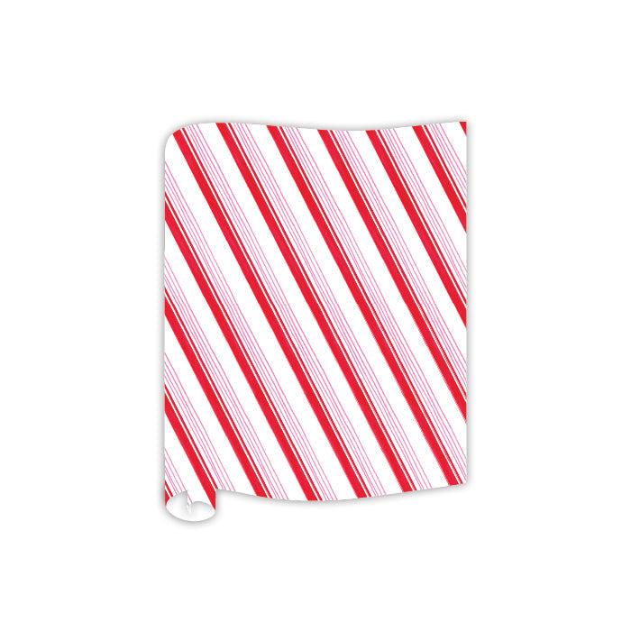 Diagonal Red and Pink Stripes Table Runner