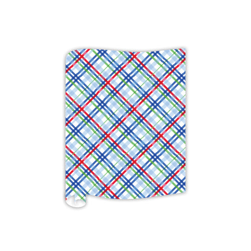Blue Red and Green Plaid Table Runner