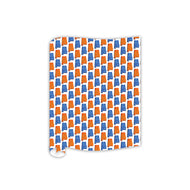Handpainted Orange and Blue State of Alabama Pattern Table Runner