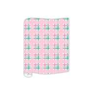 Pink & Green Tennis Plaid Table Runner