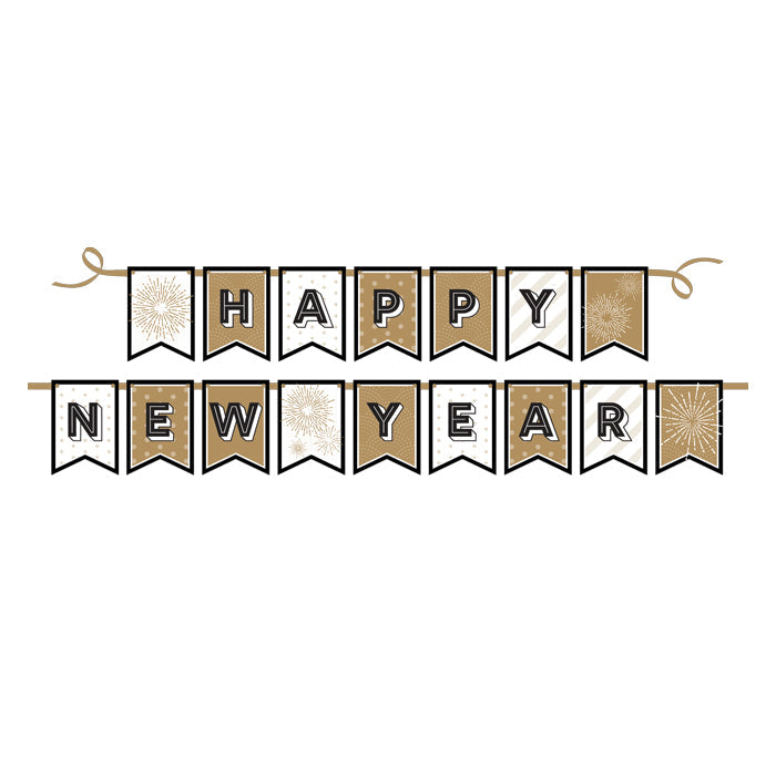 Happy New Years Die-Cut Banner