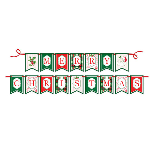 Red & Green Merry Christmas Banner