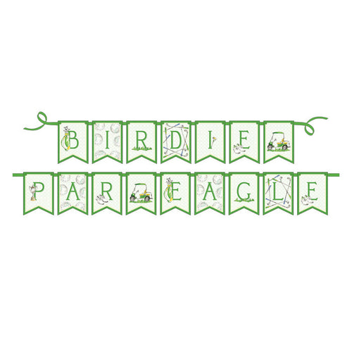 Birdie Par Eagle Golf Icons Green Party Banner