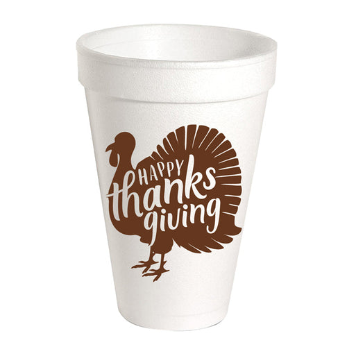 Happy Thanksgiving Turkey Styrofoam Cup