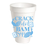 Crack Dot Bam Sip Mahjong Styrofoam Cups