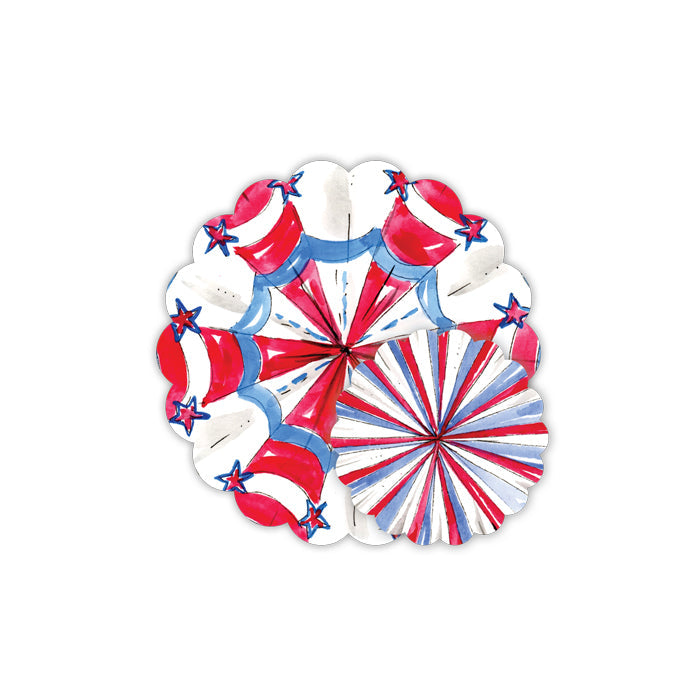 Red White & Blue Bunting Doily Set
