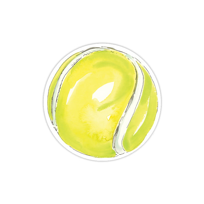 Hand Painted Tennis Ball Die-Cut Accent
