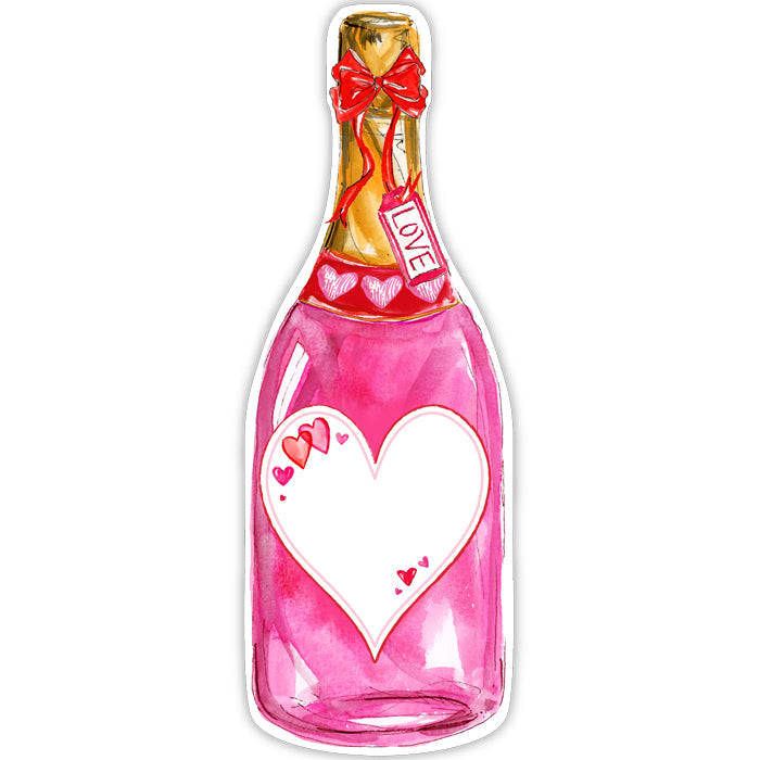 Hand Painted Valentine Bottle Die-Cut Accents