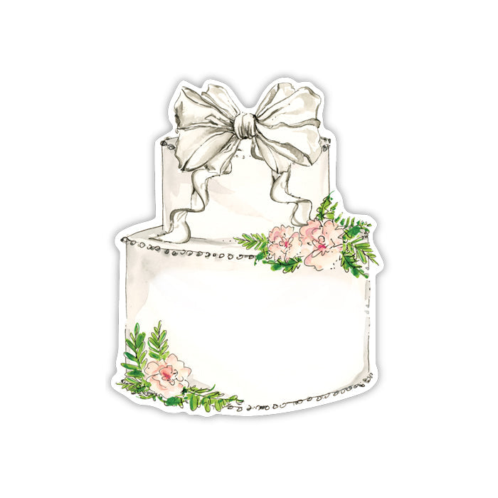 Hand Painted Wedding Cake Die-Cut Accents