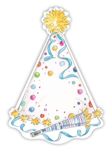 Colorful Party Hat Die-Cut Accents