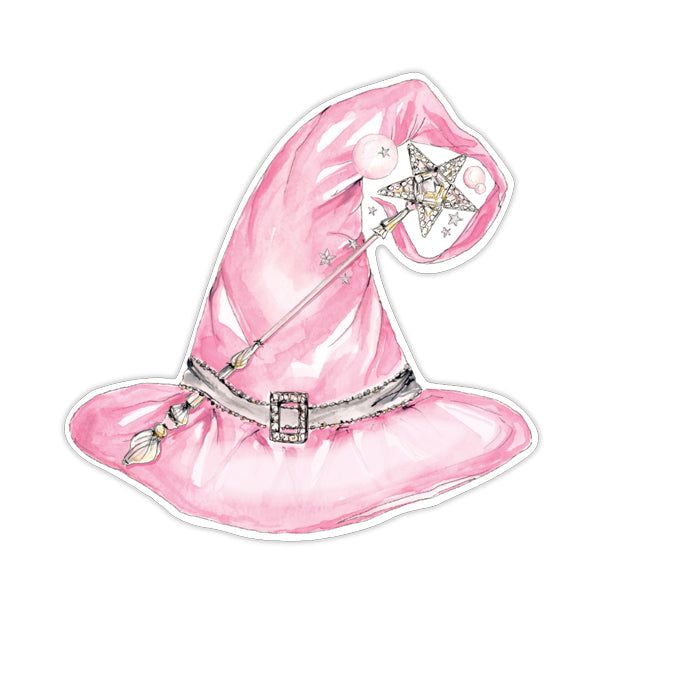 Pink Wicked Witch Hat Die-Cut Accents