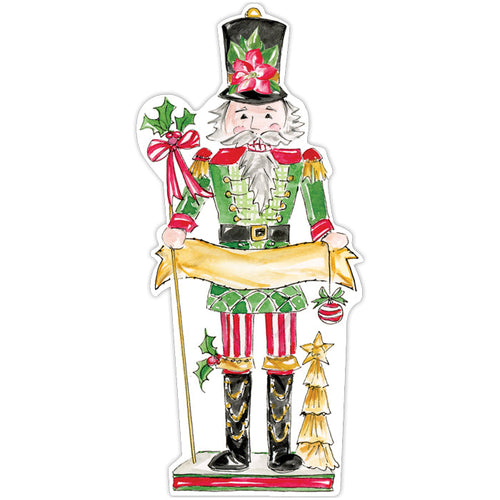 Red Green and Gold Poinsettia Nutcracker Die-Cut Accents