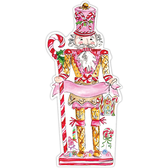 Pink Red Gingerbread Nutcracker and Candy Die-Cut Accents