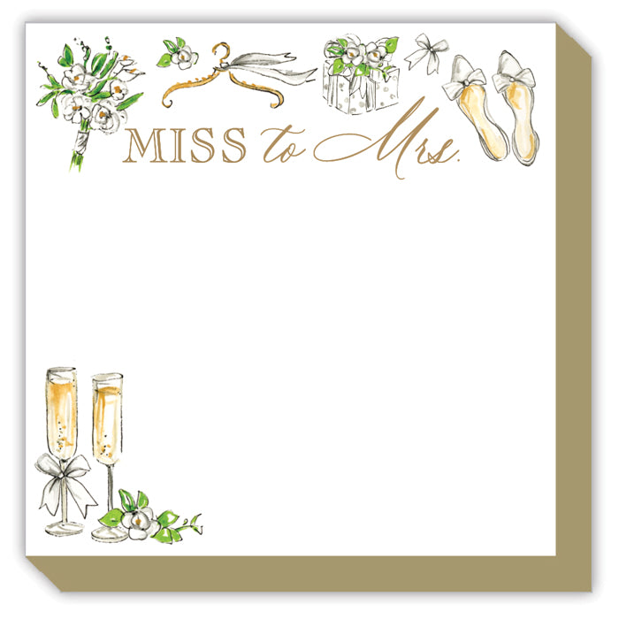 Bride Notepad Hand Painted Bride Vibes Luxe Notepad – RosanneBECK Collections