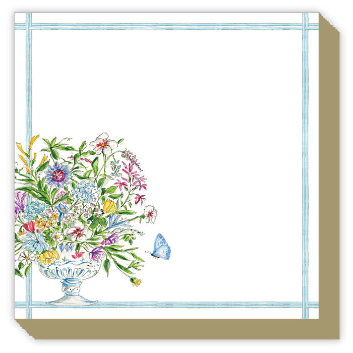 Blue Botanical Vase Luxe Notepad