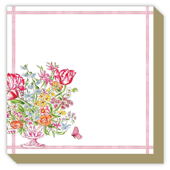 Pink Botanical Vase Luxe Notepad
