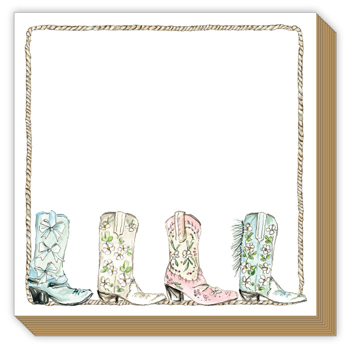 Hand Painted Wedding Boots Luxe Notepad