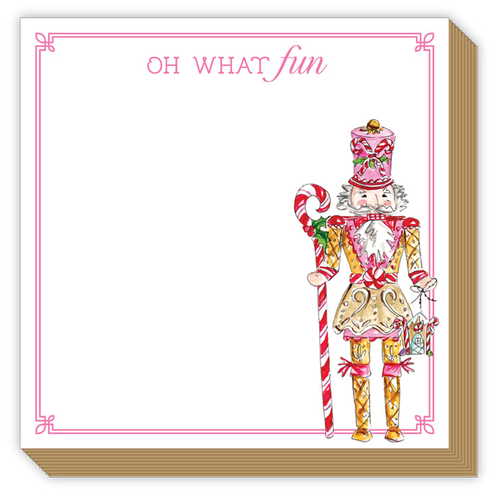 Oh What Fun Candy Gingerbread Nutcracker Luxe Notepad
