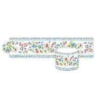 Blue Botanical Stripe Napkin Rings